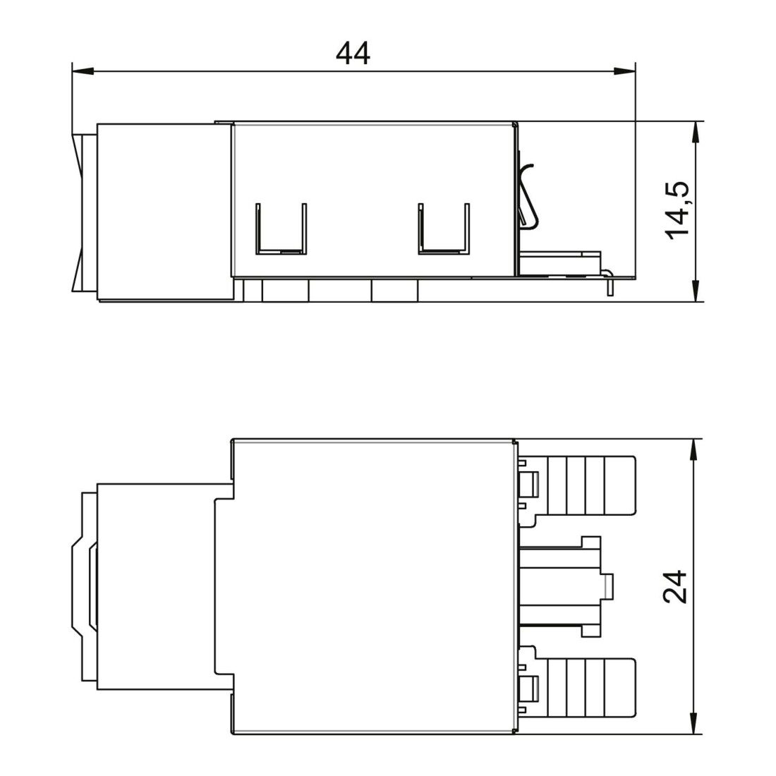OBO Bettermann Module de connexion blindé Cat.6 ASM-C6 G