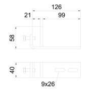 OBO Bettermann Pièce de serrage FTK RAL7035 BFK 132 58FTKLGR-3