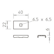 OBO Bettermann Pièce de serrage pour échelle à câble LG45 et LG60 40x22 LKS 40 FT-4