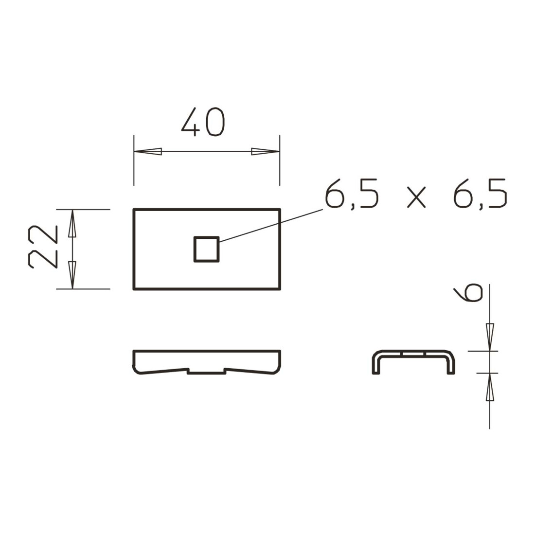 OBO Bettermann Pièce de serrage pour échelle à câble LG45 et LG60 40x22 LKS 40 FT