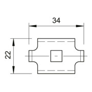 OBO Bettermann Pièce de serrage pour gouttière à grille GKS 34 G-4