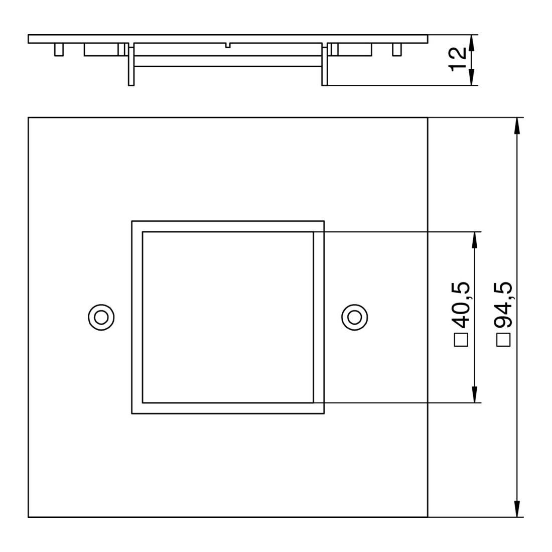 OBO Bettermann Plaque de couverture 1 module 45 VH-P4