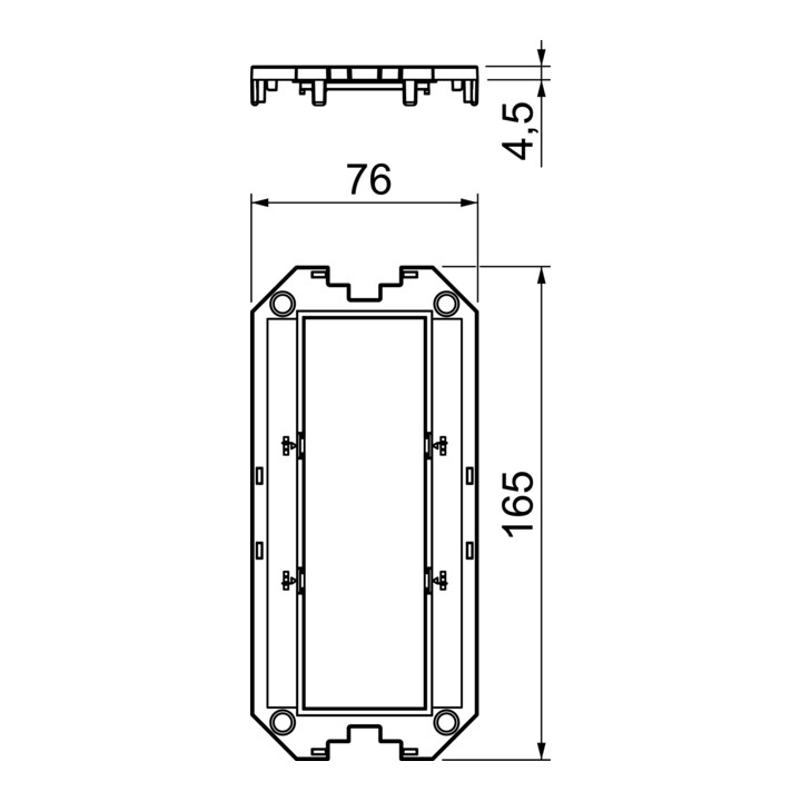 OBO Bettermann Plaque de couverture pour UT3, 3 modules 45 UT3 P3