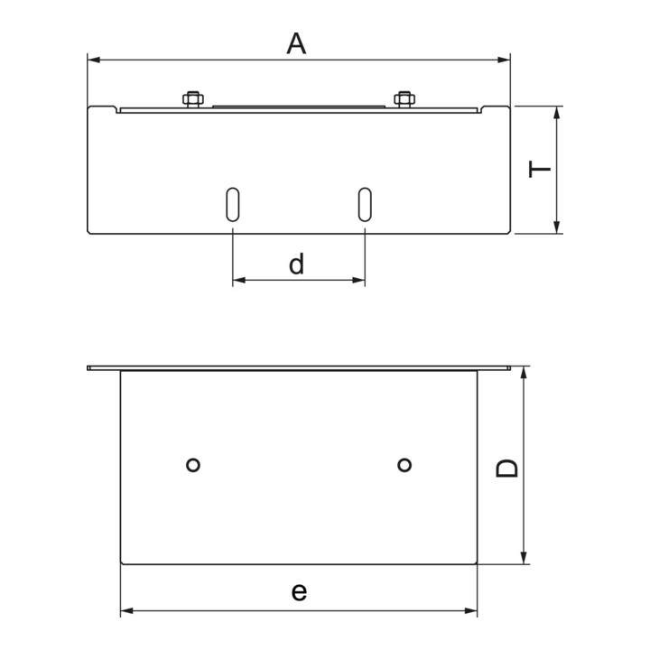 OBO Bettermann Plaque de fixation BSKM-GW 1025 100 x 250 mm