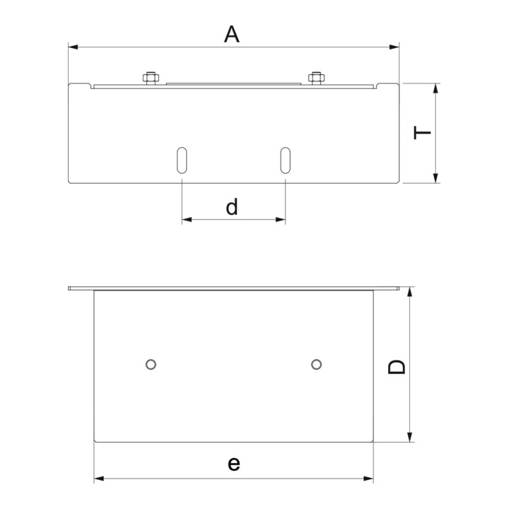 OBO Bettermann Plaque de fixation BSKM-GW 1025 100 x 250 mm