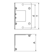 OBO Bettermann Plaque de fixation intérieure angle 100 × 250 mm BSKM-GI 1025-4