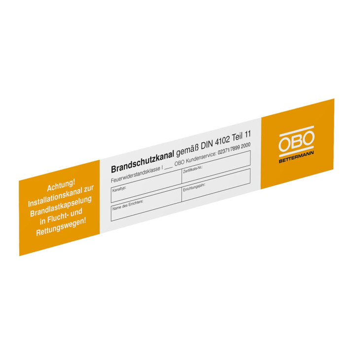 OBO Bettermann Plaque de marquage pour systèmes de canaux KS-K DE