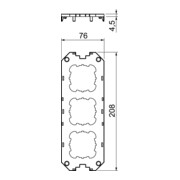 OBO Bettermann Plaque de recouvrement 3x50 ZP, 208mm UT4 D3-3