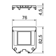 OBO Bettermann Plaque de recouvrement pour UT3, 1 module 45 UT3 P1-4