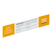OBO Bettermann Plaque de signalisation pour maintien de fonction KS-E DE-1