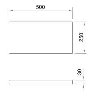 OBO Bettermann Plaque de silicate de calcium KSI-P2 500 x 250 x 30 mm gris blanc
