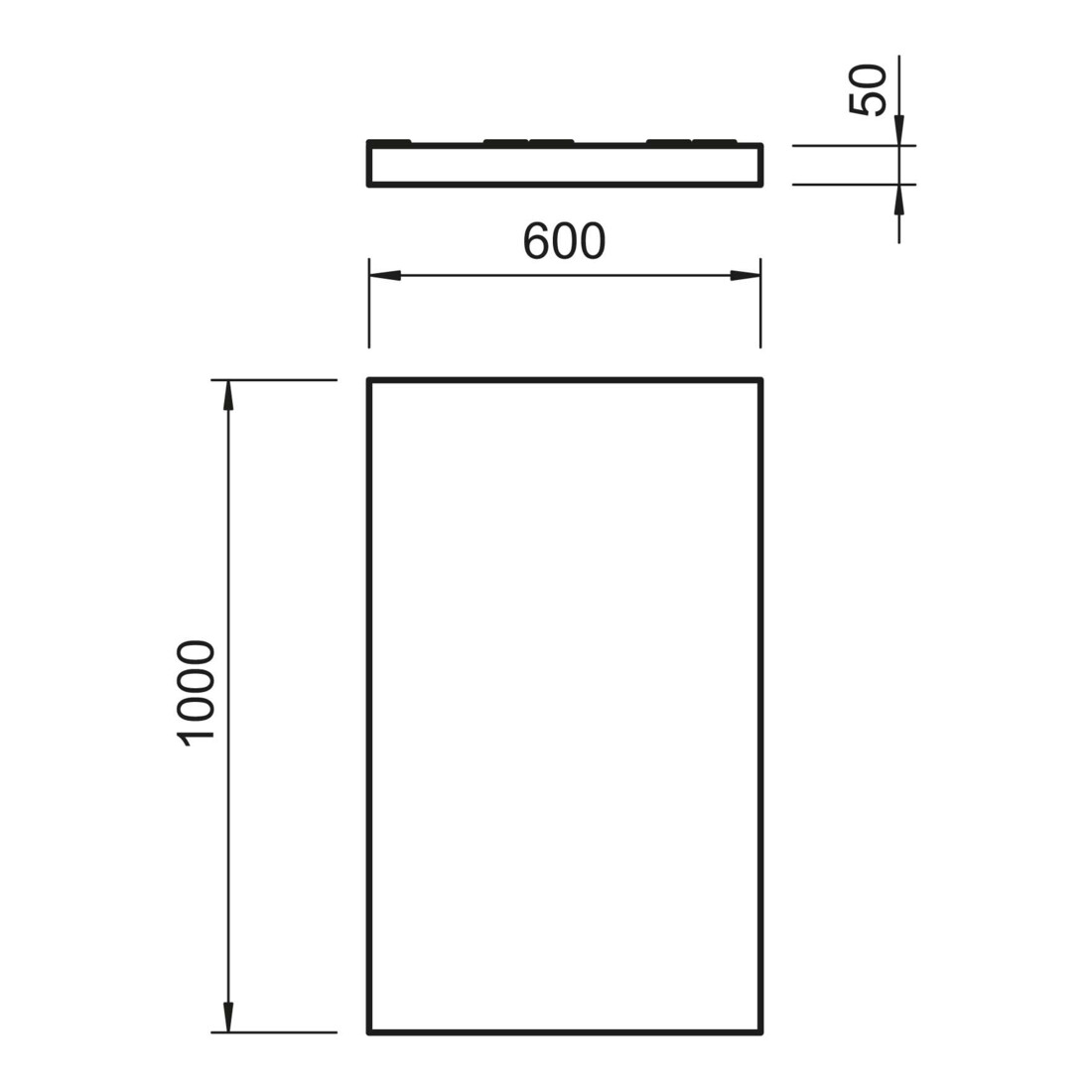 OBO Bettermann Plaque en fibres minérales 1000×600×50 mm PSX-P