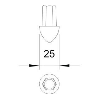 OBO Bettermann Pointe de mise à la terre 25 mm 1819 25