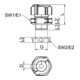 OBO Bettermann Presse-étoupe de câble, insert étanche divisible, 1 câble V-TEC TB20 06-08