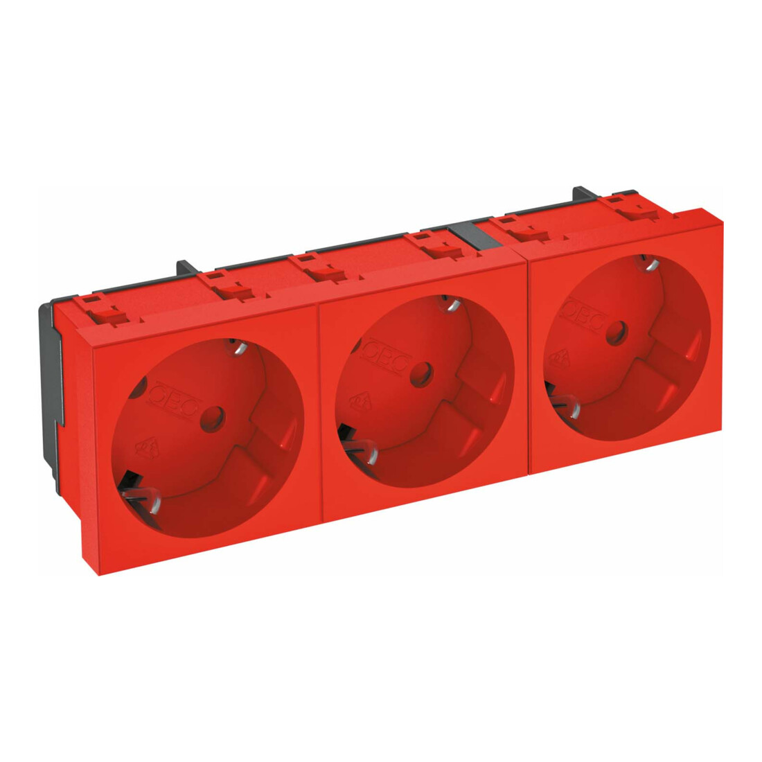 OBO Bettermann Prise d'angle 33°, 3 prises avec terre STD-D3S SRO3