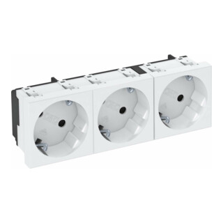 OBO Bettermann Prise de courant 33 degrés, triple prise avec terre STD-D3S RW3