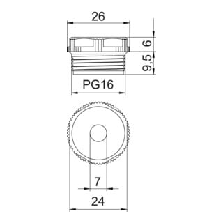 OBO Bettermann Raccord à visser 90° PG16 DSMB