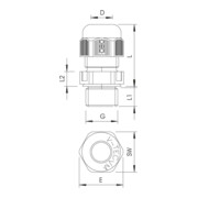 OBO Bettermann Raccord de dérivation métrique complet V-TEC VM16 LGR-4