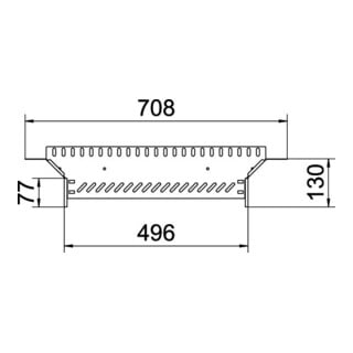 OBO Bettermann Raccord de dérivation pour goulotte câble 60 × 500 RAA 650 FS