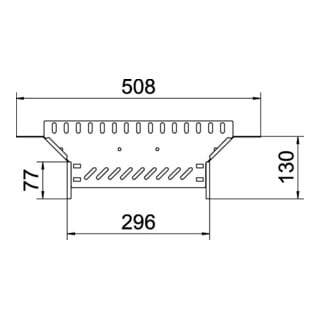 OBO Bettermann Raccord d’embranchement pour goulotte câble 60 × 300 RAA 630 FS