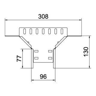 OBO Bettermann Raccord d’embranchement pour goulotte câble 85x100 RAA 810 FS