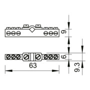 OBO Bettermann Rail de compensation de potentiel 1804-4