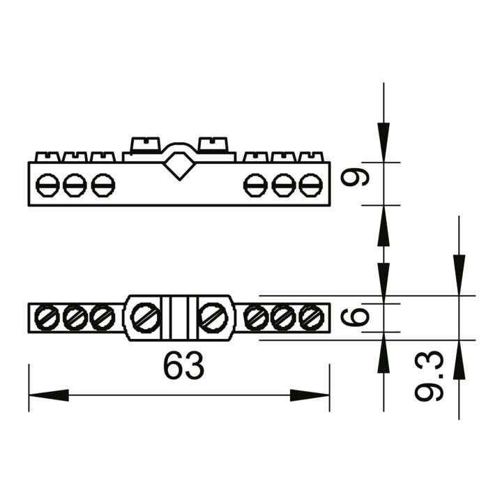 OBO Bettermann Rail de compensation de potentiel 1804