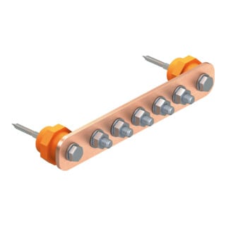 OBO Bettermann Rail de mise à la terre BigBar/10 connexions 1802 10 CU