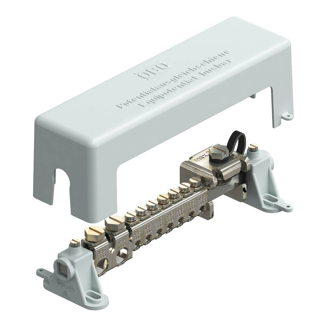 OBO Bettermann Rail de mise à la terre potentiel 217 mm Ms 1801 VDE