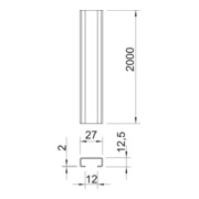 OBO Bettermann Rail de profil professionnel galvanisé à chaud CL2712UP2000FT-4