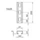 OBO Bettermann Rail de profilé MS4121P0200FT 22 mm perforé