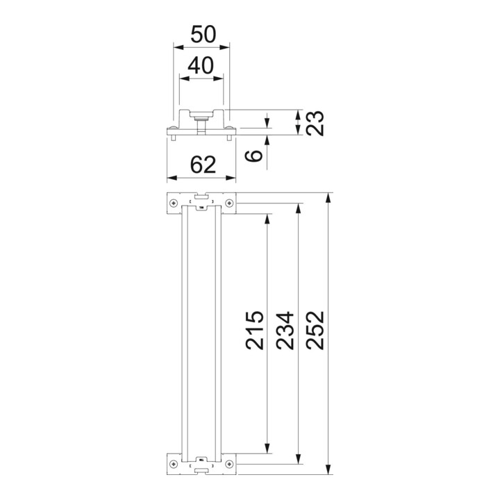OBO Bettermann Rail DIN 2069 X25 FS 35 × 7,5 mm