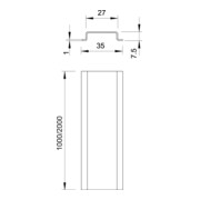 OBO Bettermann Rail DIN perforé band.vz 2069 2M FS-5