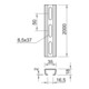 OBO Bettermann Rail profilé de support 37 × 8,5 mm AMS3518P2000FT