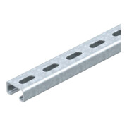 OBO Bettermann Rail profilé perforé, longueur 2000 mm, Schlw. 22 mm MS4121P2000FT-1