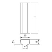 OBO Bettermann Rail profilé professionnel zingué par immersion AML3518UP2000FT-4