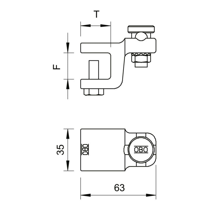 OBO Bettermann Serre-joint à pli Fix-Kontakt 5004 DIN-FT 12