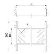 OBO Bettermann Set de connecteurs longitudinaux Vertr 60×200×200 mm KTSMV 620 FS-4