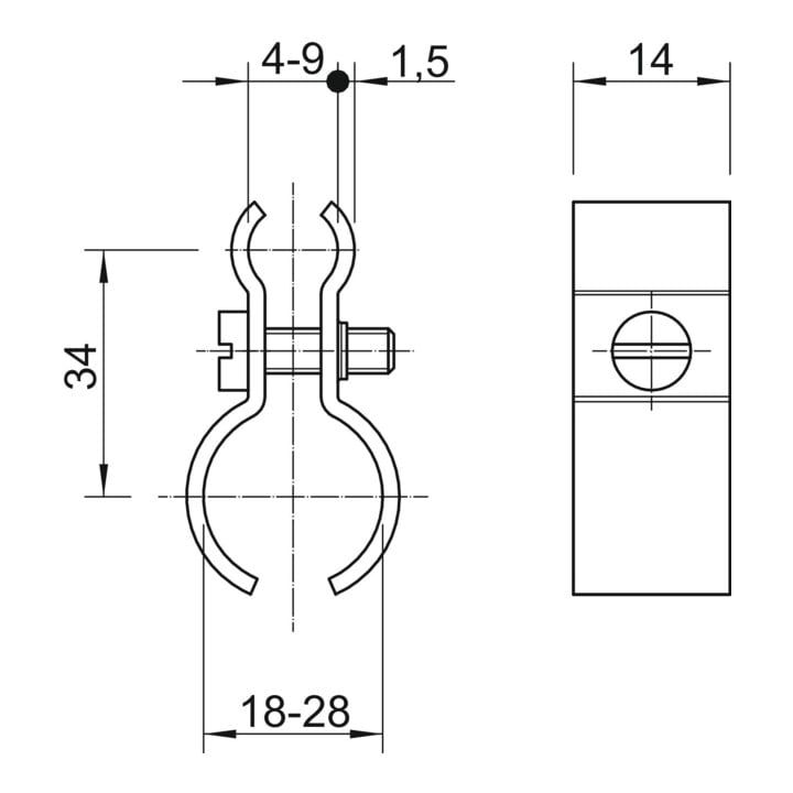 OBO Bettermann Spanndrahtschelle 1020 18-28 G