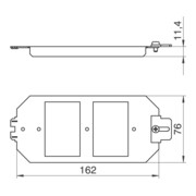 OBO Bettermann Support de base Vertr pour plaque de support MTU 2-4