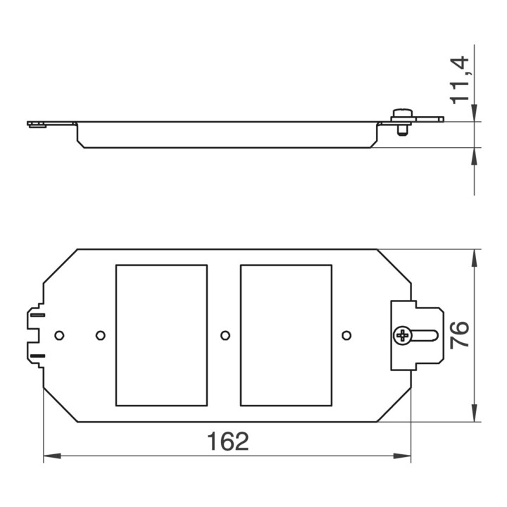 OBO Bettermann Support de base Vertr pour plaque de support MTU 2