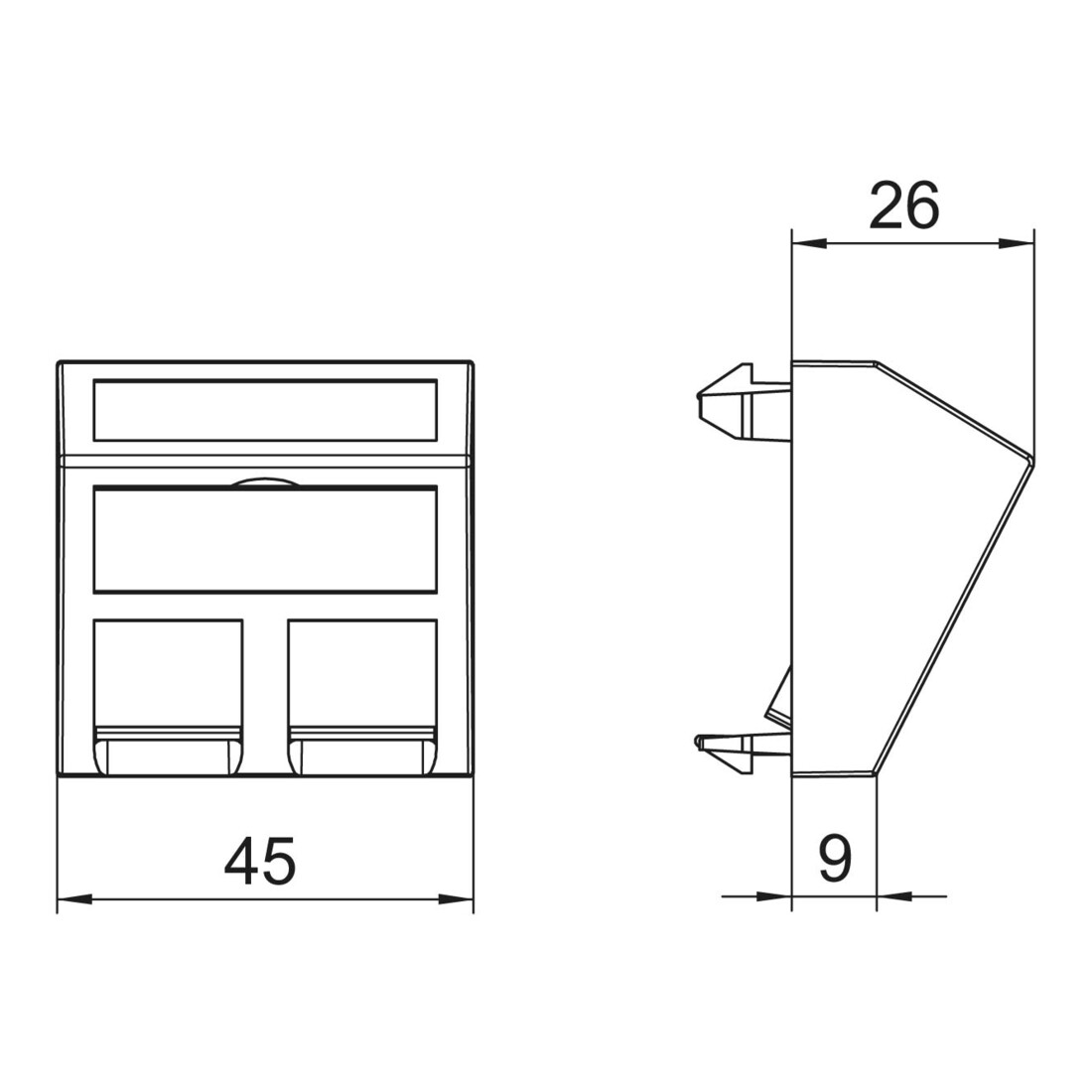 OBO Bettermann Support de câblage pour données DTS-2C RW1