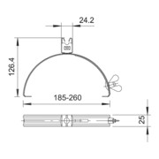 OBO Bettermann Support de câble de toiture Vertr 132 VA-3