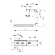 OBO Bettermann Support de plafond 145 mm TPD 145 FS-4