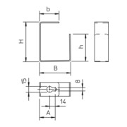 OBO Bettermann Support de séparation Vertr 46×55 mm BSK-B0511-4