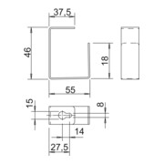 OBO Bettermann Support de séparation Vertr 46×55 mm BSK-B0511-5