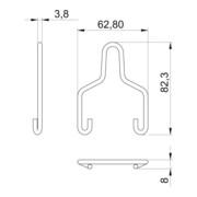 OBO Bettermann Support de suspension pour AZ 50 + LTS 50, acier AHB D4 FT-4