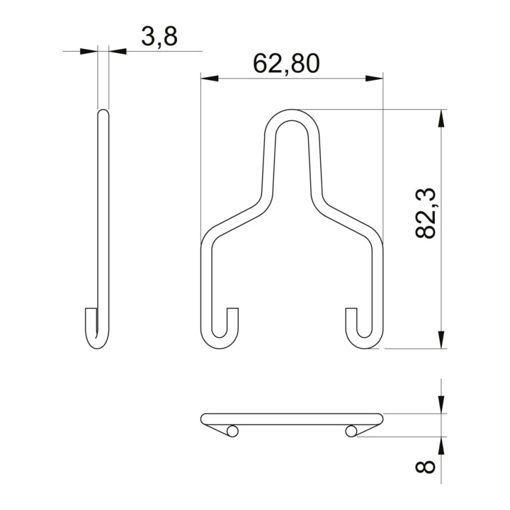 OBO Bettermann Support de suspension pour AZ 50 + LTS 50, acier AHB D4 FT