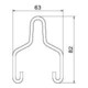 OBO Bettermann Support de suspension pour AZ 50 + LTS 50, acier AHB D4 FT