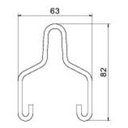OBO Bettermann Support de suspension pour AZ 50 + LTS 50, acier AHB D4 FT-5